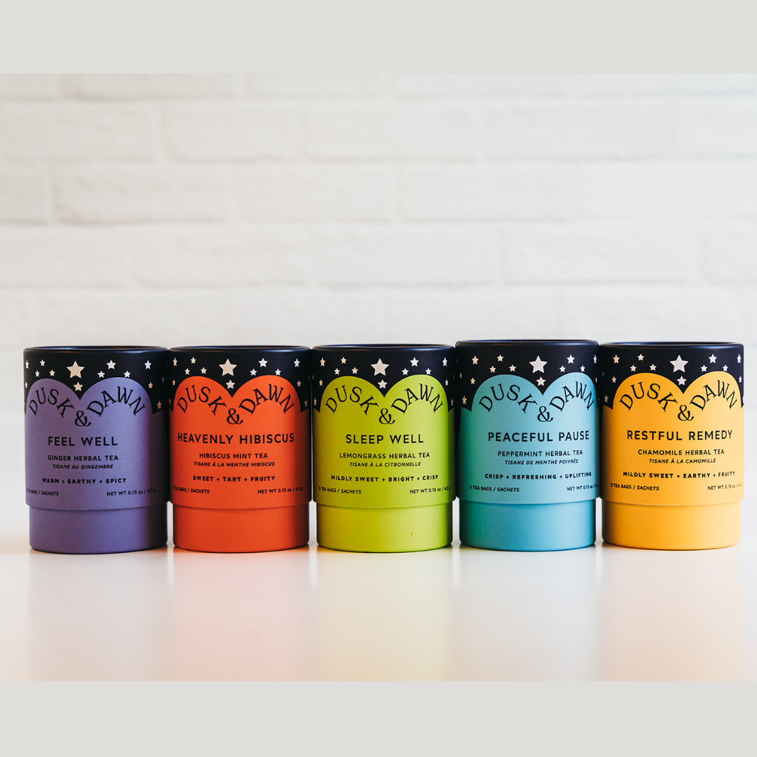 Peaceful Pause Herbal Tea Tube - 5 Tea Bags - Caffeine Free
