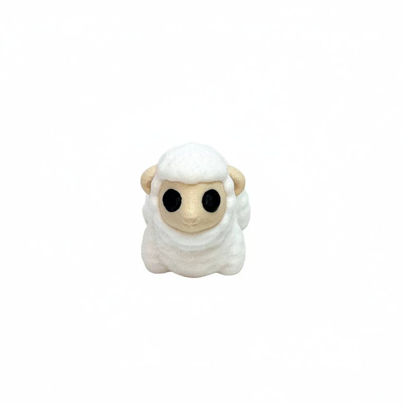 Sheep (White) • Mini 3D Printed Articulated Animal • Flexi Animals • Pocket Pets • Pocket Pals • Desk Pets [2025]*