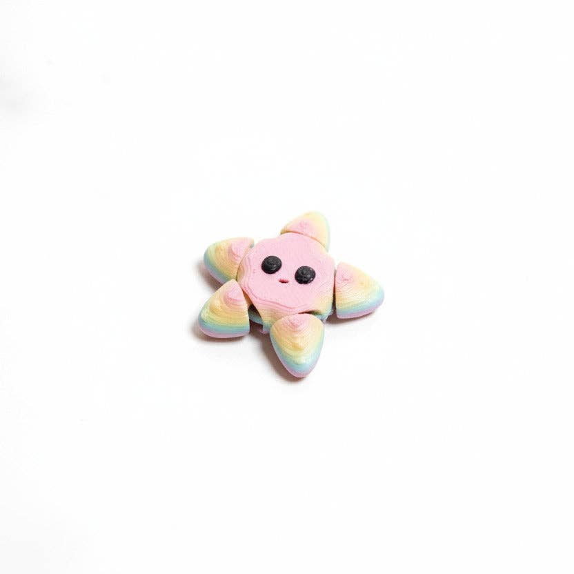 Starfish (Rainbow) • Mini 3D Printed Articulated Animal • Flexi Animals • Pocket Pets • Pocket Pals • Desk Pets [2025]*