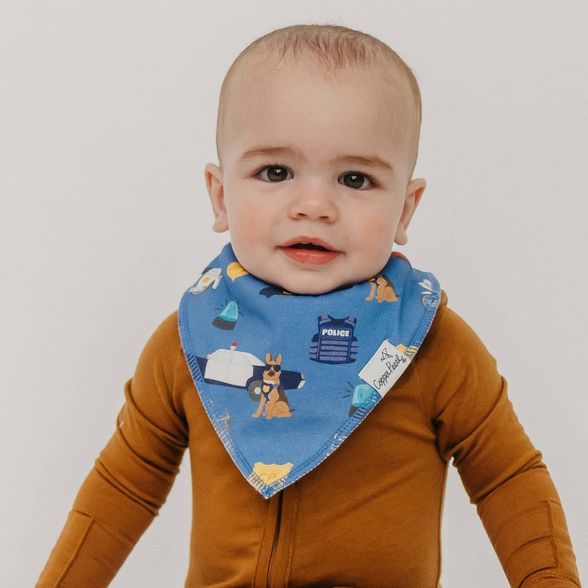 4 Pack Baby Bandana Bibs - Police Officer