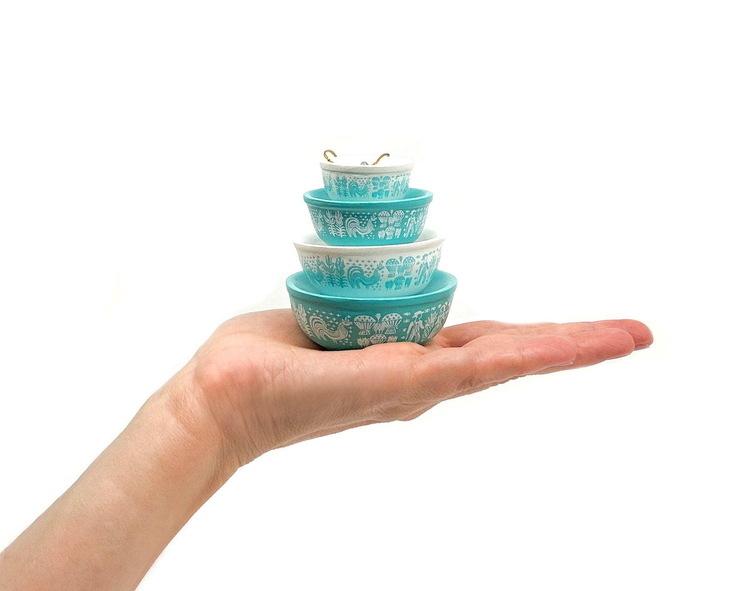 Mini Pyrex-Inspired Bowl Ornament | Retro Christmas Decor
