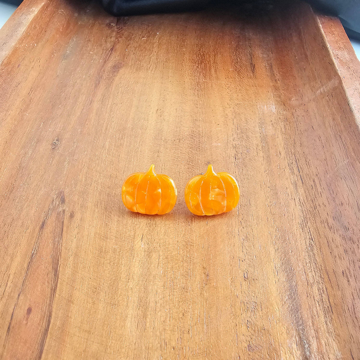 Pumpkin Patch Studs - Orange // Jewelry, Earrings, Fall, Halloween