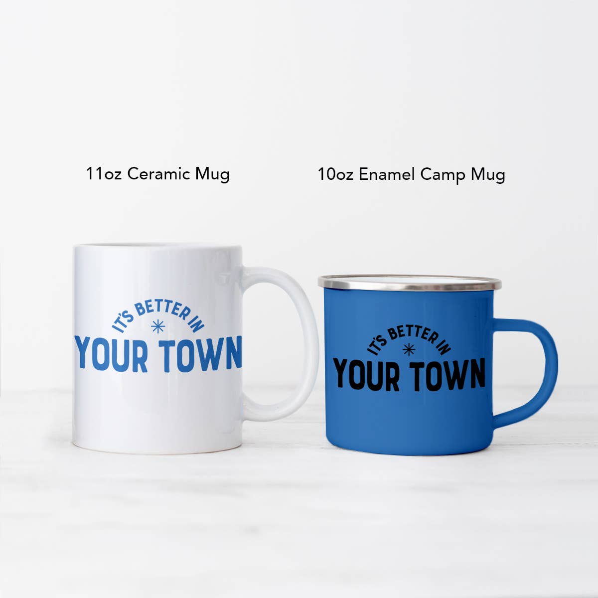 Personalized City Mug, It's Better In, name drop design