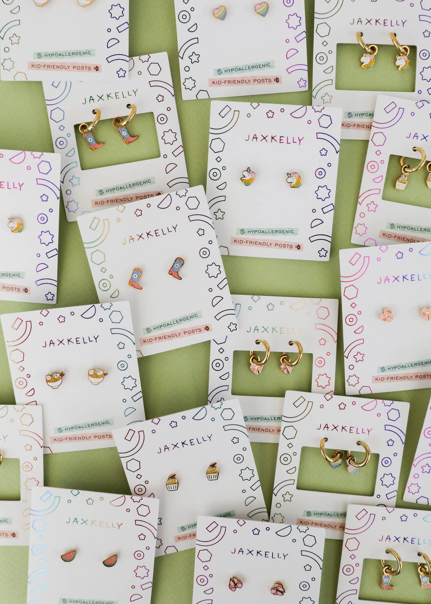 Cupcake Enamel Flat Back Kids Earrings