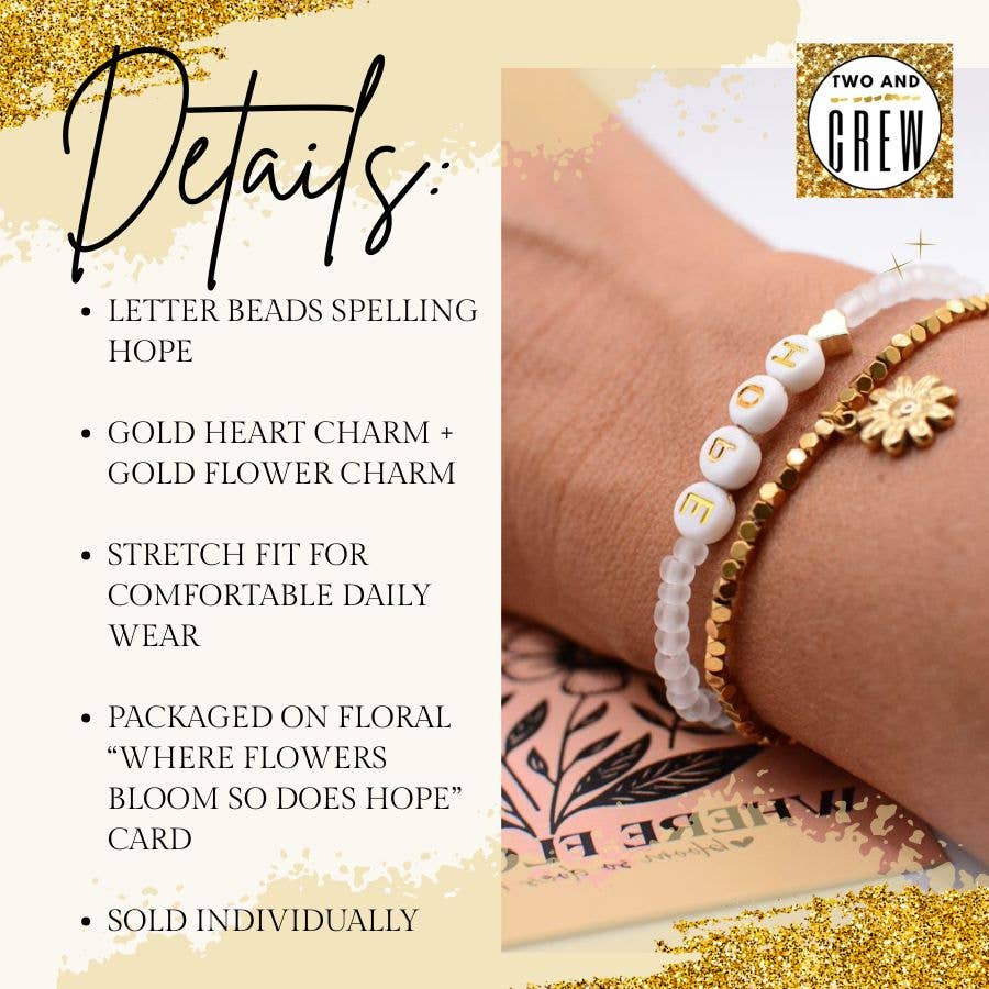 Hope Bracelet Christian Faith Jewelry with Floral Hope Card
