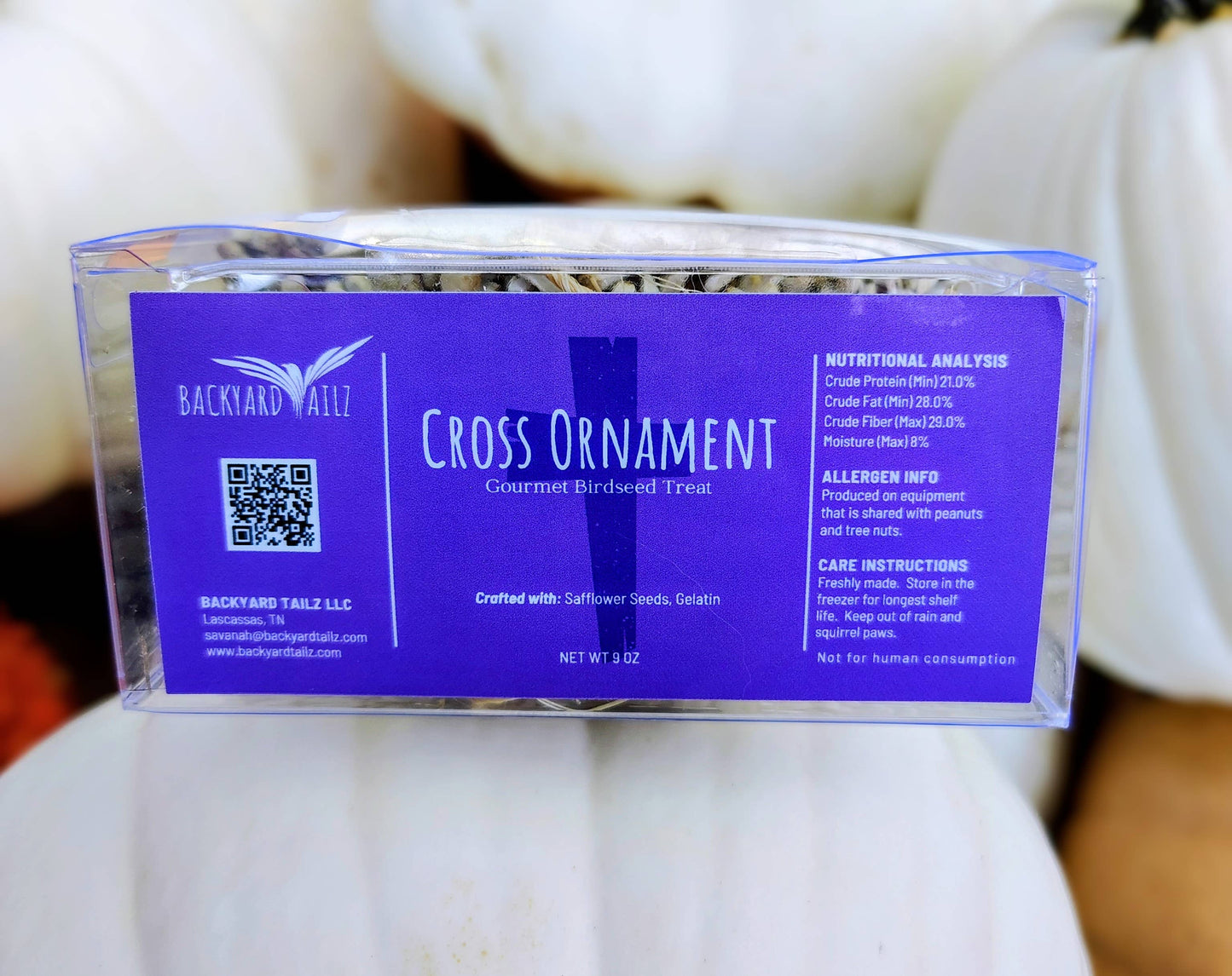 Cross Birdseed Ornament