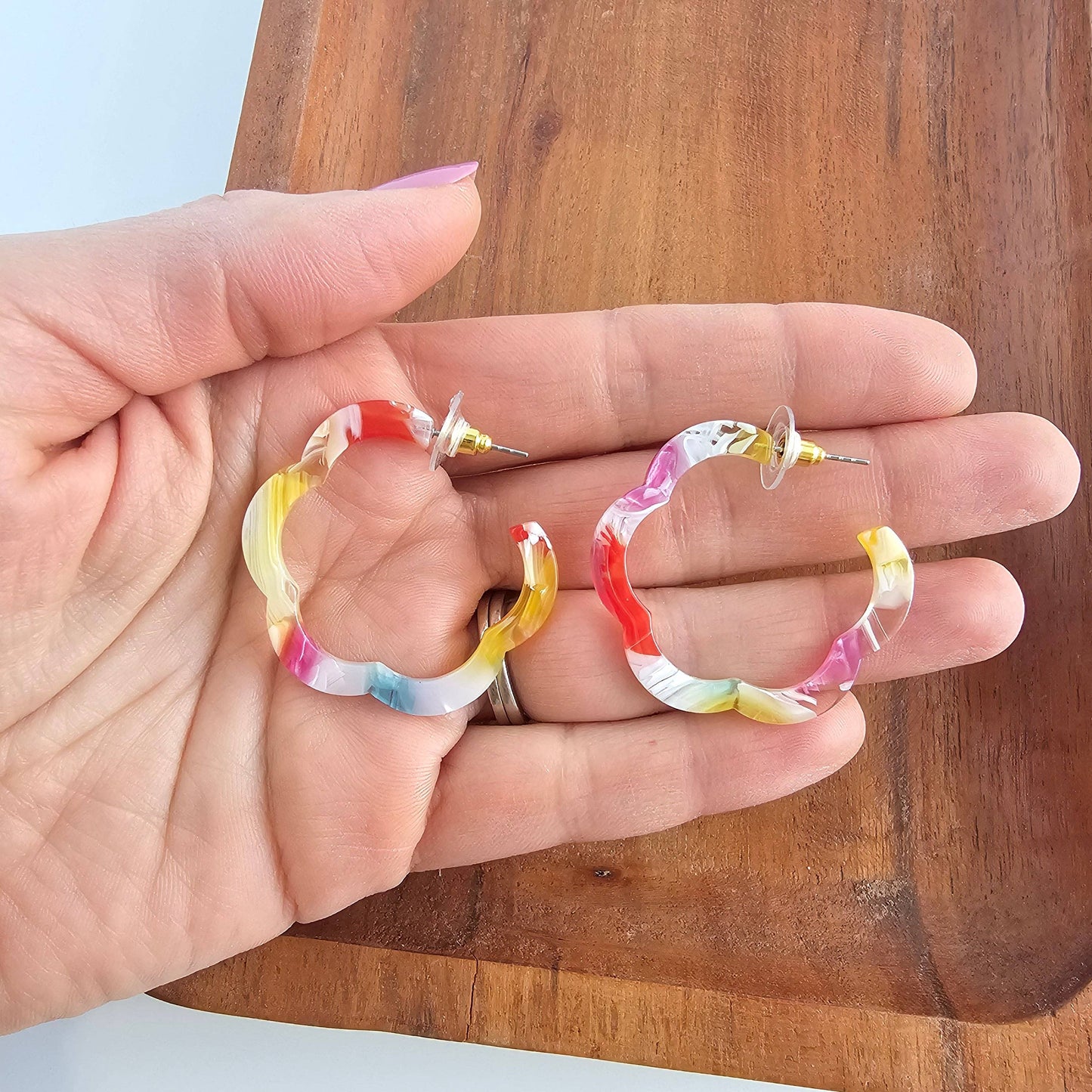 Posey Hoops - Technicolor // Spring Summer Earrings Jewelry