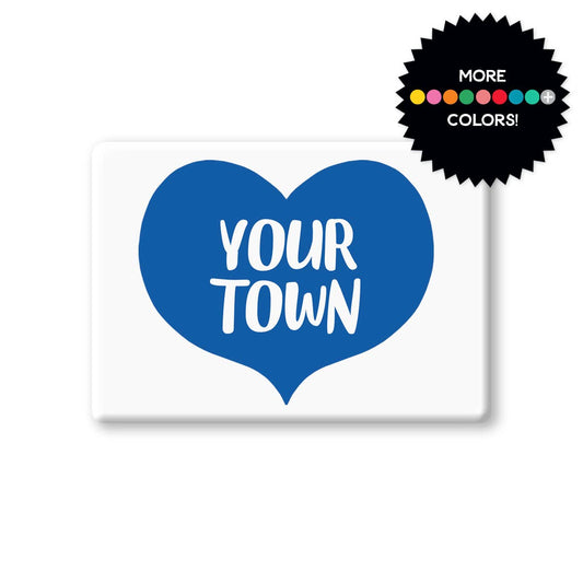 Personalized City Magnet - Big Heart