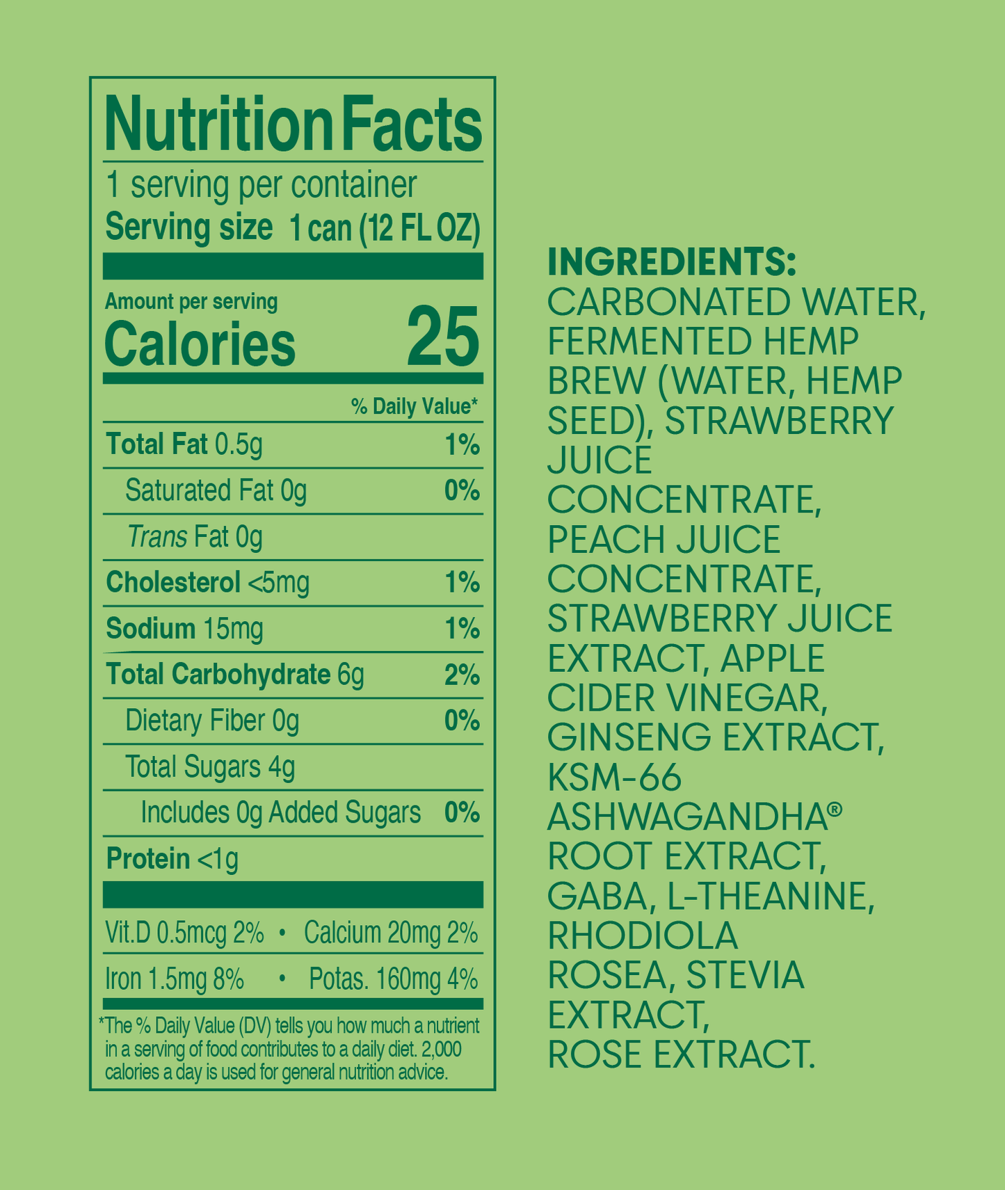 Mind Garden Adaptogen Strawberry Rose Drink