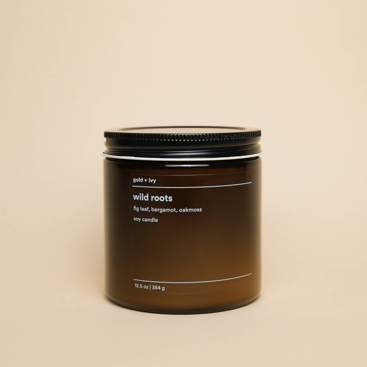 Wild roots soy candle - fig leaf, bergamot, oakmoss