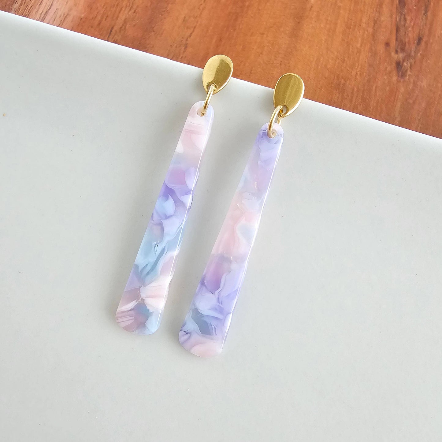 Blair Earrings - Pastel Prism // Spring Jewelry, Purple