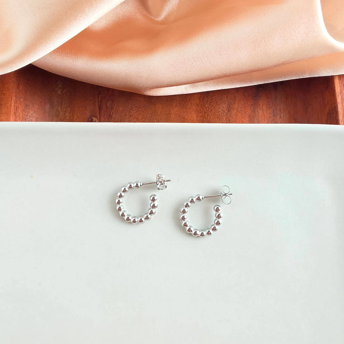 Luxe Bridget Hoops - Silver // Earrings, Jewelry, Waterproof