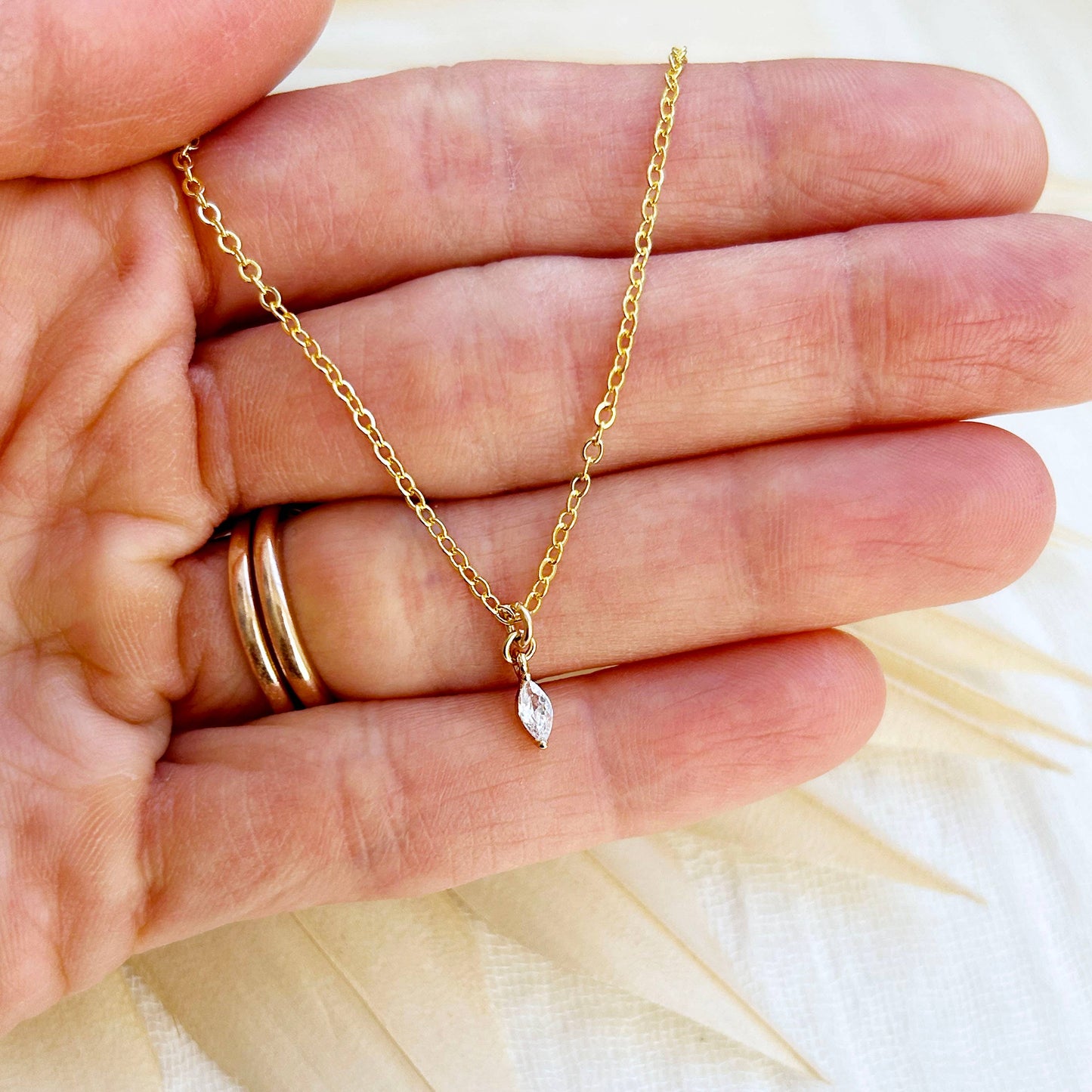 Dainty Marquise Necklace
