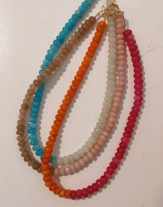 Two Tone Gemstone Necklaces