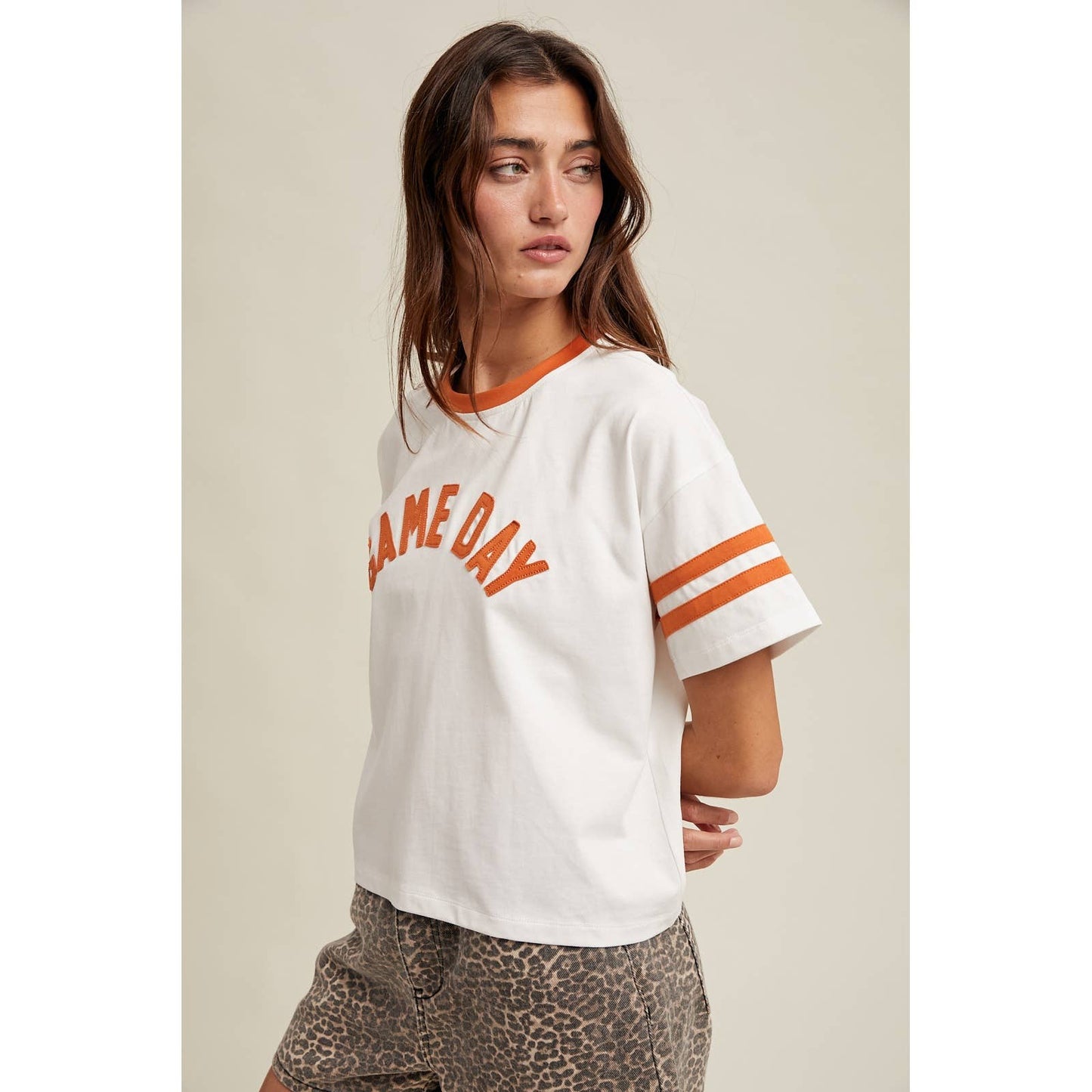'GAME DAY' CONTRAST KNIT TOP / WL25-11566