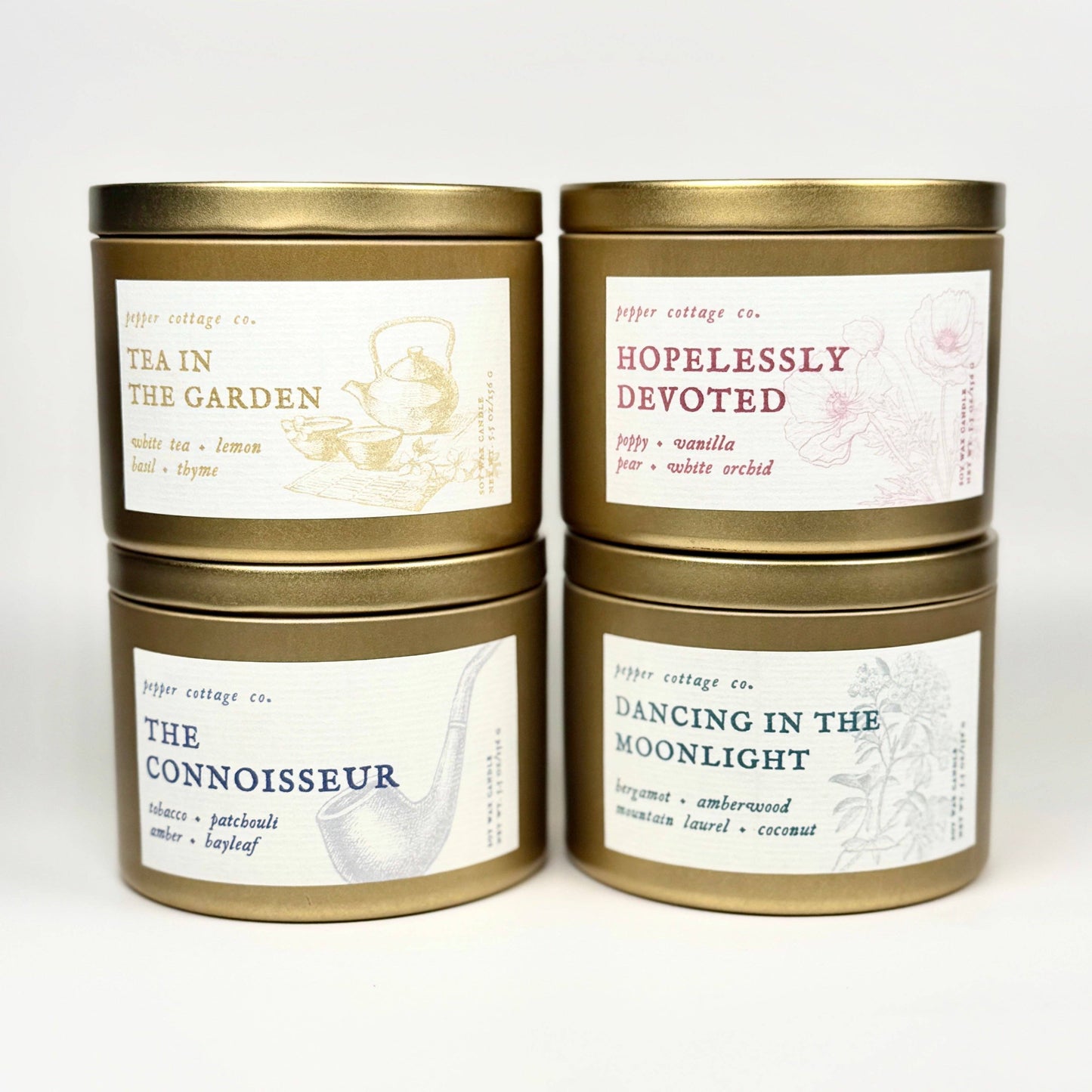 Dancing in the Moonlight 5.5 oz Soy Candle Tin | Bergamot, Amberwood, Mountain Laurel, Coconut | Clean and Citrusy Scented Candle