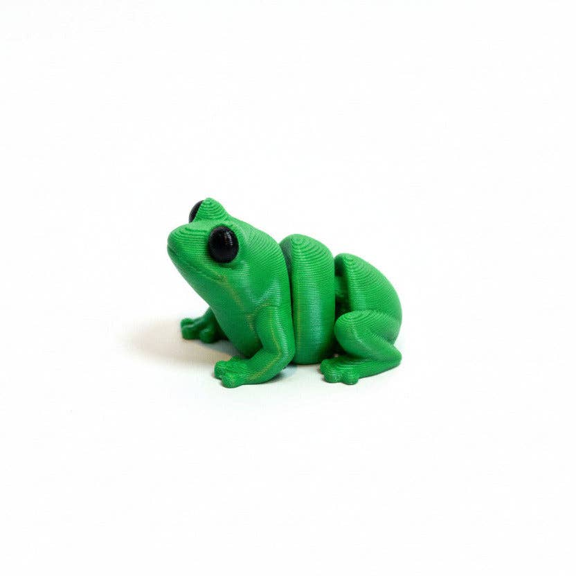 Frog (Green) • Mini 3D Printed Articulated Animal • Flexi Animals • Pocket Pets • Pocket Pals • Desk Pets [#35]*